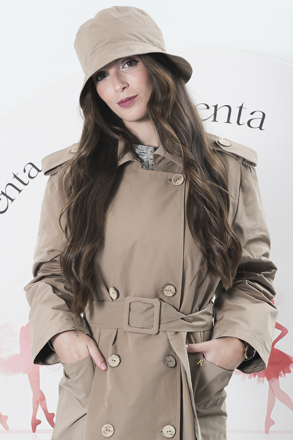 Gabardine longa com botões de côco, cinto e fivela forrada - Image 3